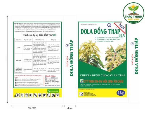 DOLA ĐỒNG THÁP 02X (Phân bón vi lượng Bo bổ sung)